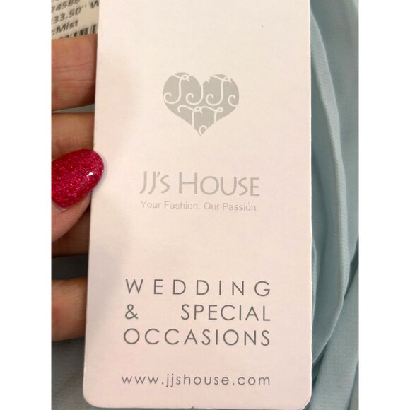 JJ’s House Cocktail Dress 4 Blue Green Lace Chiffon Pleats Sleeveless Party NWT - Picture 7 of 16